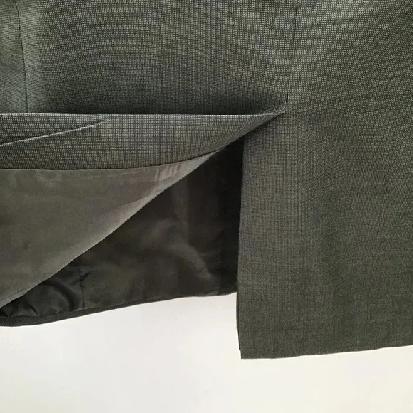 Mens Jones New York Suit 40R Pants 35/28.5 Wool Cashmere Blend Green Houndstooth - Picture 8 of 16